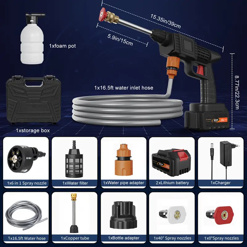 Nettoyeur Haute Pression Portable – Puissance et Propreté Facile pour Voiture & Maison